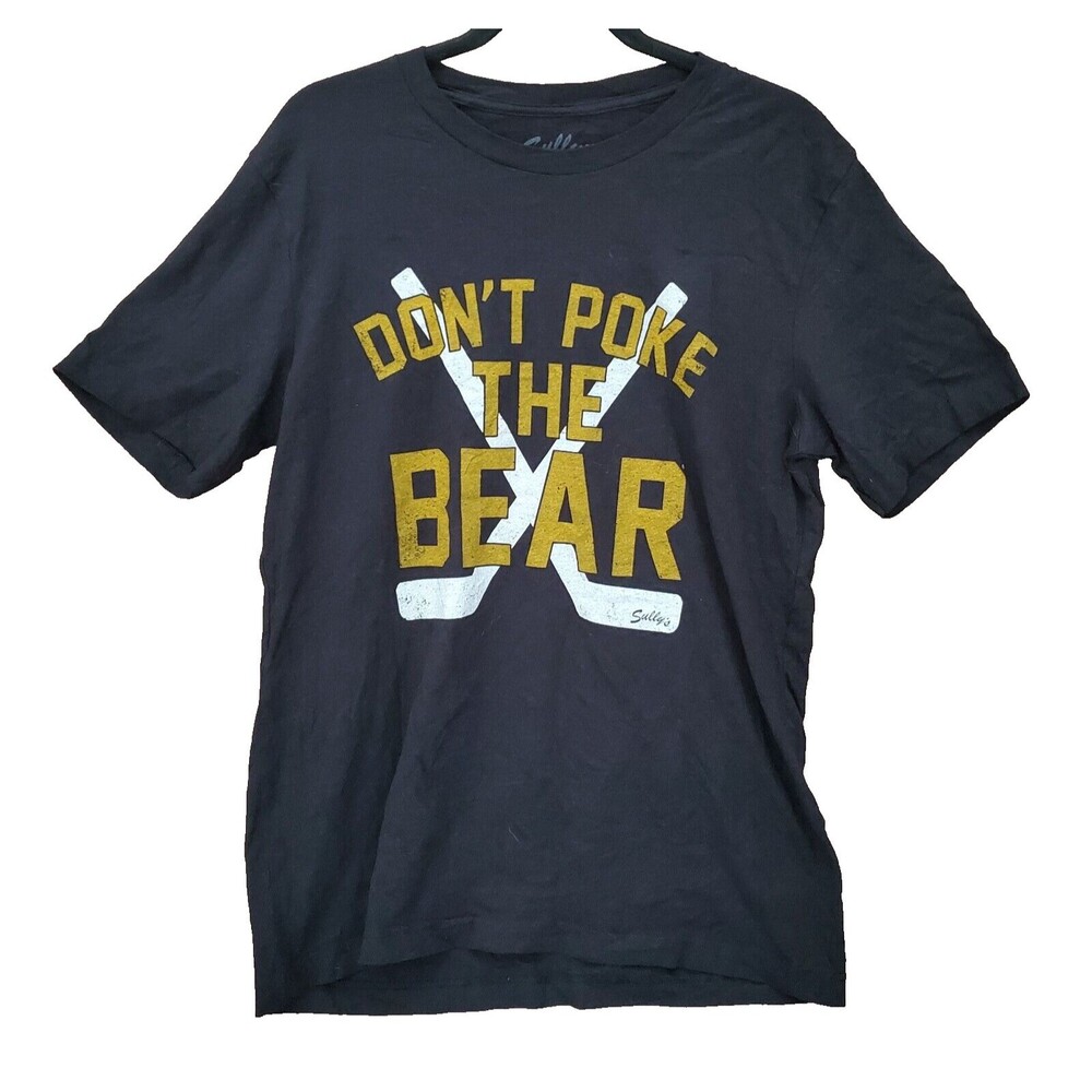 Sully’s Don’t Poke The Bear Black Graphic T-Shirt Men’s Large Short Sleeve
